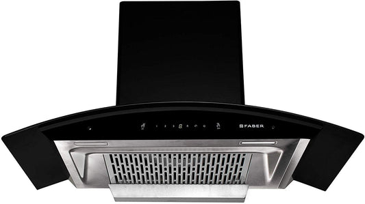 Faber 90 cm 1200 m3/hr Heat Auto Clean Chimney (Hood Crest Plus IND HC SC BK 90, Filterless, Touch & Gesture Control, Black)