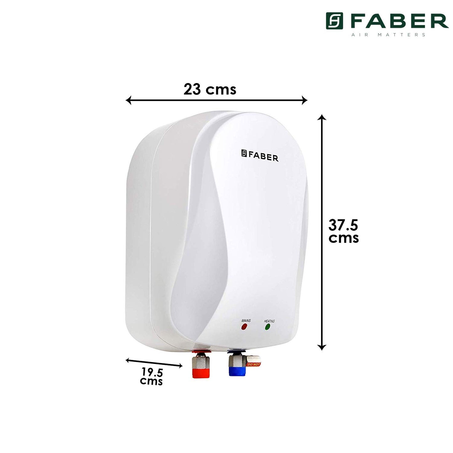 Faber 3Ltr 3KW Instant Water Heater (FWG Insta 3L/3 kw), 5 Year Warranty on Tank, White