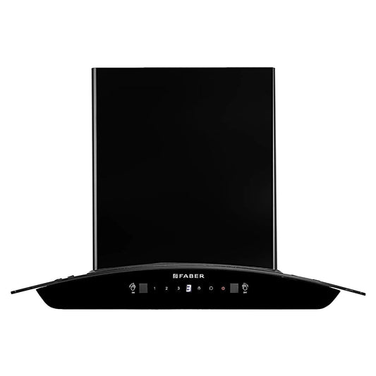 FABER SUNNY IN HC SC FL LG 60cm 1200m3/hr Ducted Auto Clean Wall Mounted Chimney with Touch & Gesture Control (Black)