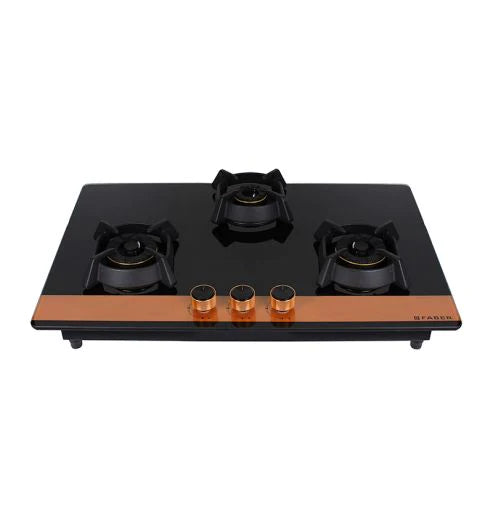 Faber Utopia Pro HT 783 BR CI Toughened Glass Top 3 Burner Automatic Electric Hob (Flame Failure Device, Black)