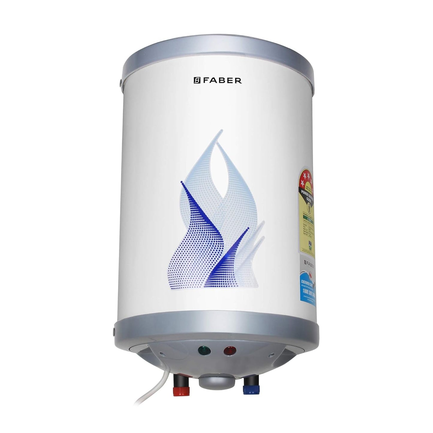 Faber 15Ltr Storage Water Heater (FWG Vulcan 15V), 5 Star, 7 yrs Warranty on Tank, Free Installation with Inlet & Outlet Pipe, White