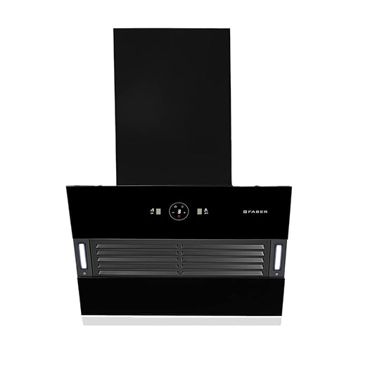 Faber 60 cm 1200 m3/hr Slant, Filterless Auto Clean Chimney, 12Yr Warranty on Motor(2Yr Comprehensive)|| Italian Design (HOOD VERTIGO FL SC AC BK 60, Touch & Gesture Control, Black)