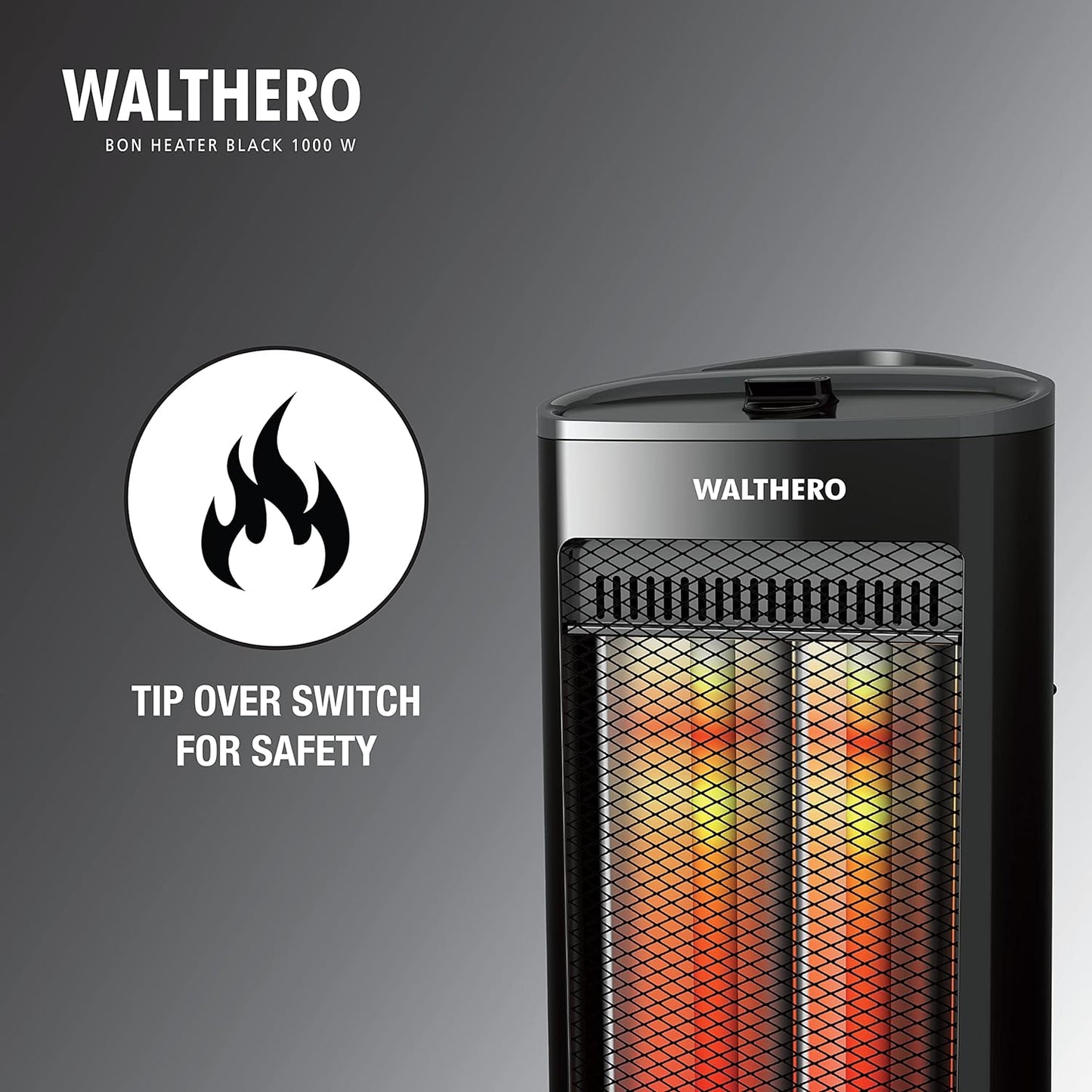 Havells Walthero 1000 Watt Carbon Heater (Black)