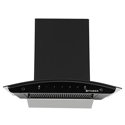 FABER FLORENCE FL SC AC BK 60cm 1200m3/hr Ductless Auto Clean Wall Mounted Chimney with Touch & Gesture Control (Black)