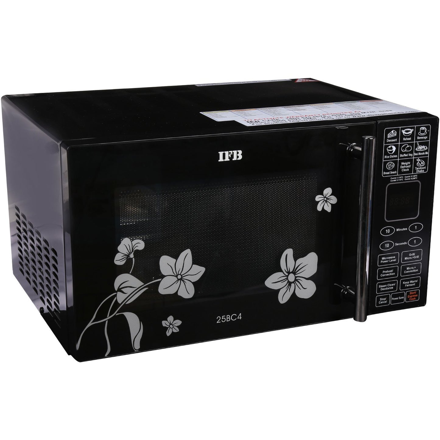 IFB 25 L Convection Microwave Oven (25BC4, Black, Floral Design, With Starter Kit)