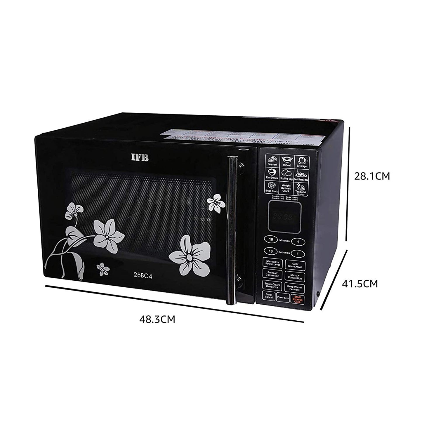 IFB 25 L Convection Microwave Oven (25BC4, Black, Floral Design, With Starter Kit)