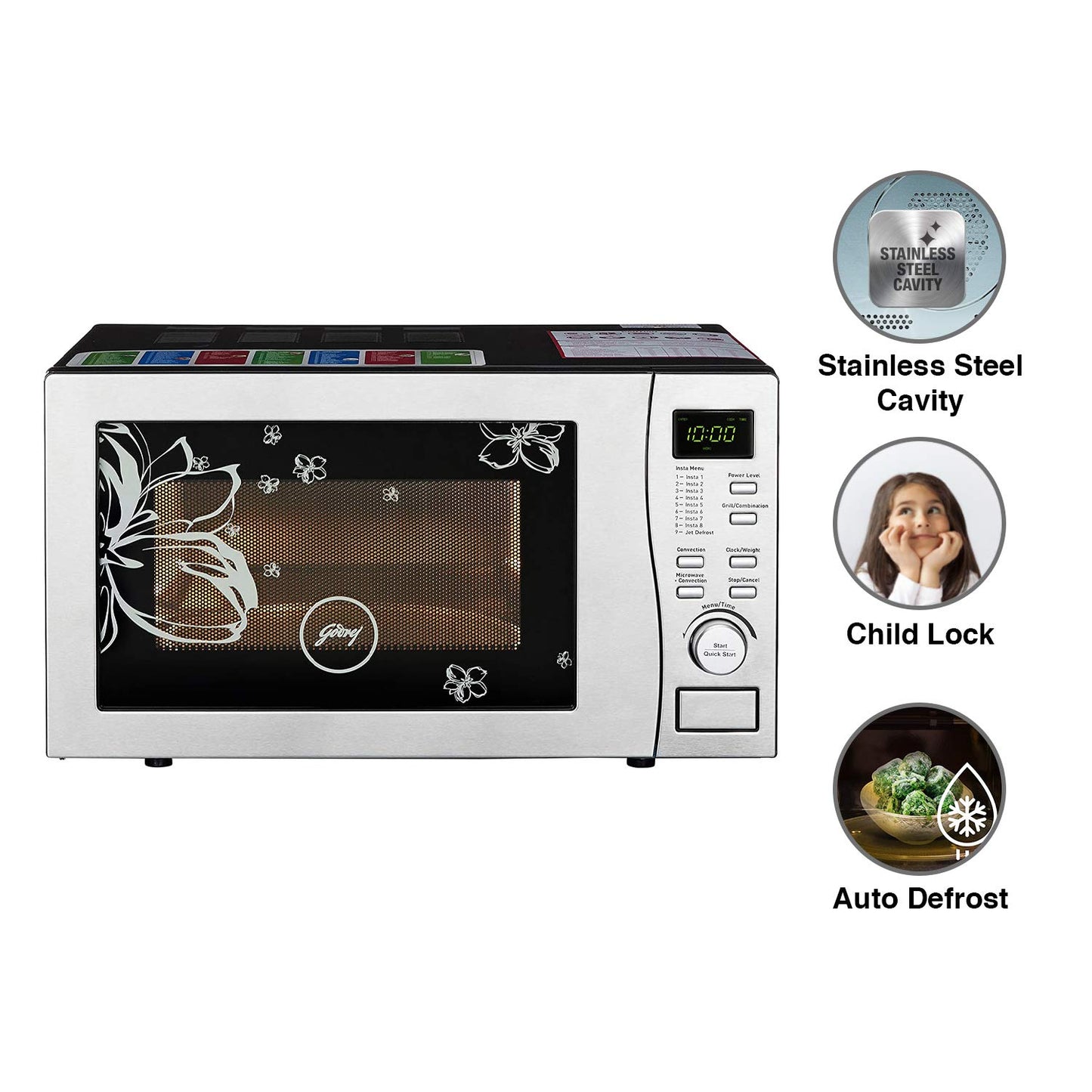 Godrej 19 L Convection Microwave Oven (GMX 519 CP1, White Rose)