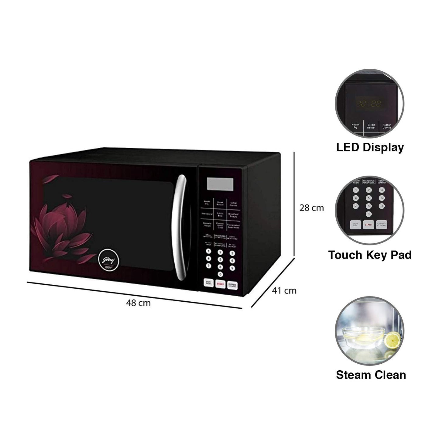 Godrej 25 L Convection Microwave Oven (GME 725 CF2 PZ, Purple Petals)