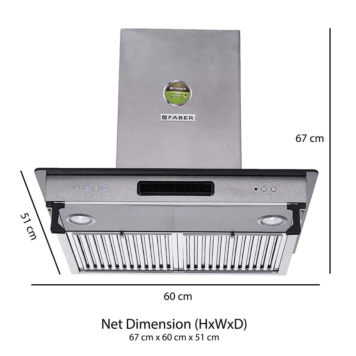 FABER 60CM CHIMNEY AEROSTATION GLAMOUR (AS) 3IN1