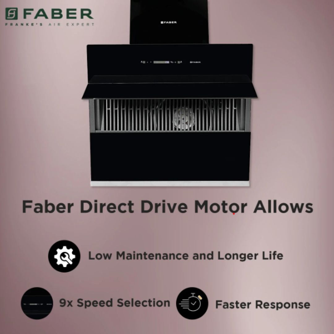 FABER AUTO CLEAN TOUCH CONTROL CHIMNEY AURA DIRECT DRIVE BF SC AC BK60