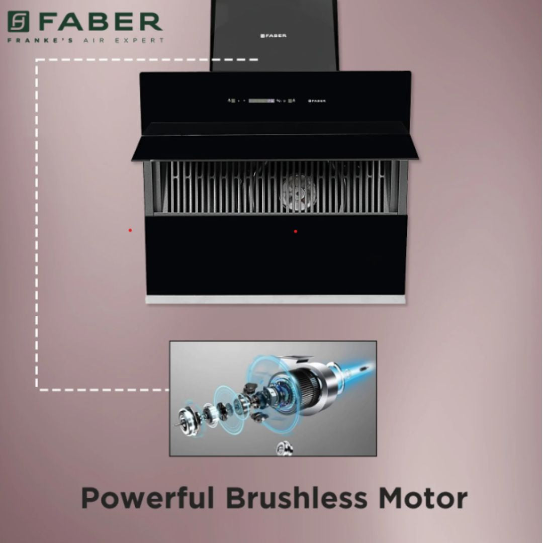 FABER AUTO CLEAN TOUCH CONTROL CHIMNEY AURA DIRECT DRIVE BF SC AC BK60