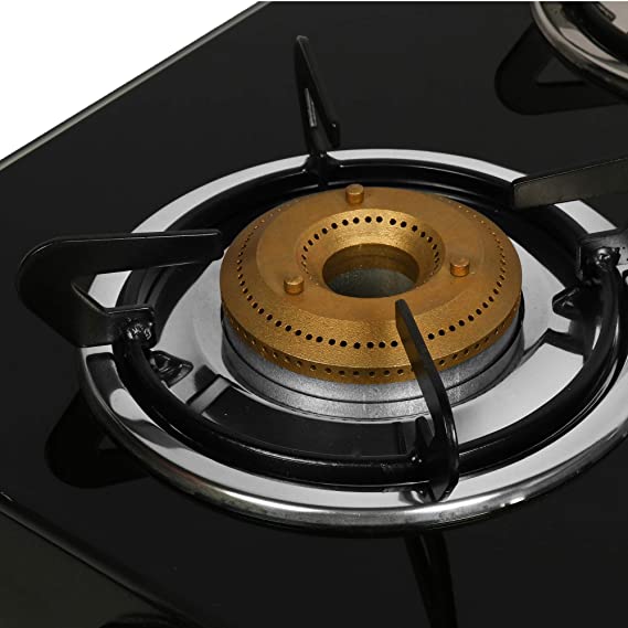 Faber Jumbo Glass Top 4 Burner Gas Stove, auto Ignition (JUMBO 4BB BK), Black