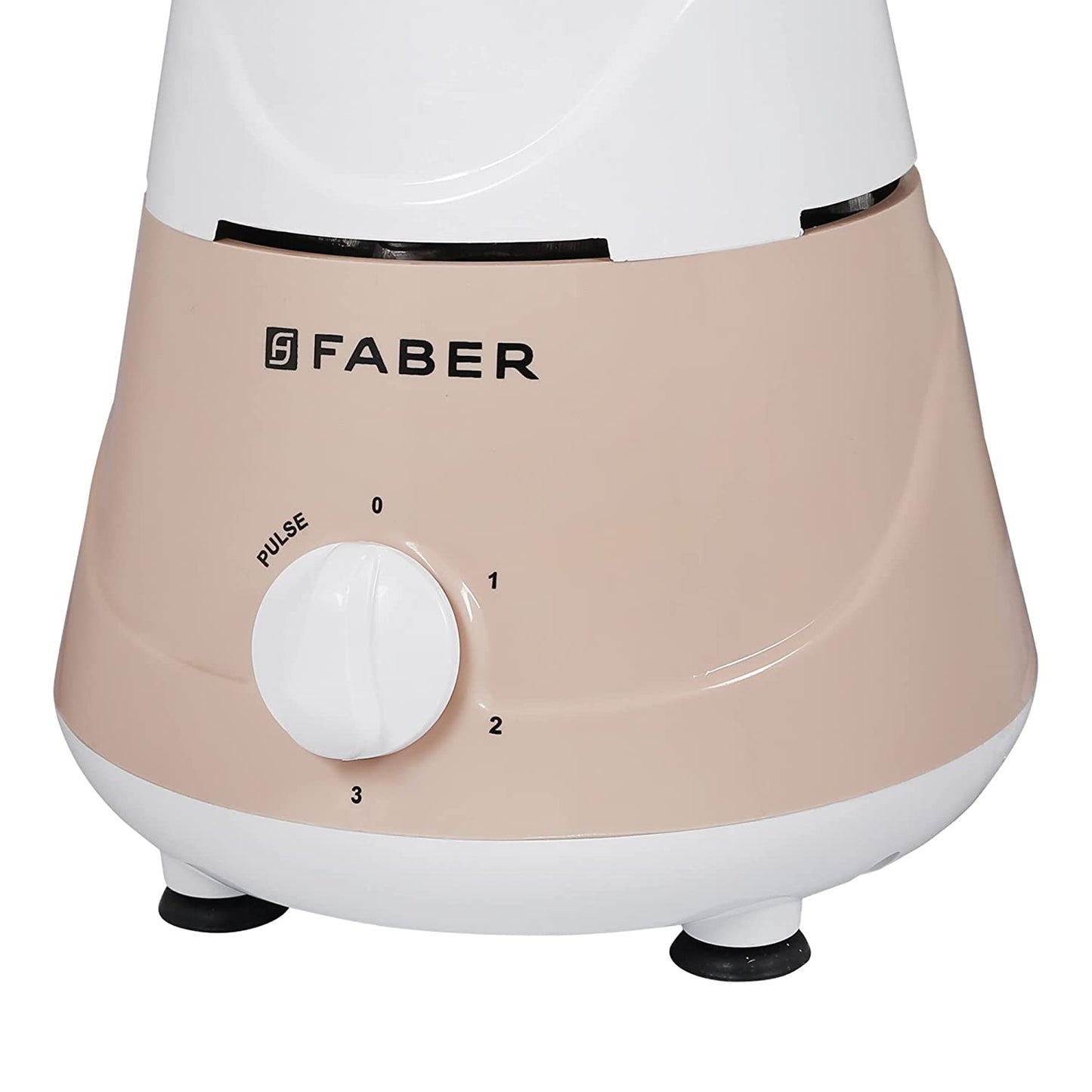 Faber Marvel 500W Blender Mixer Grinder, 3 SS clip lock jars and blades || low-noise copper motor, up to 18000 rpm speed || 2 year comprehensive warranty (FMG MARVEL 500W 3J PW) Peach White