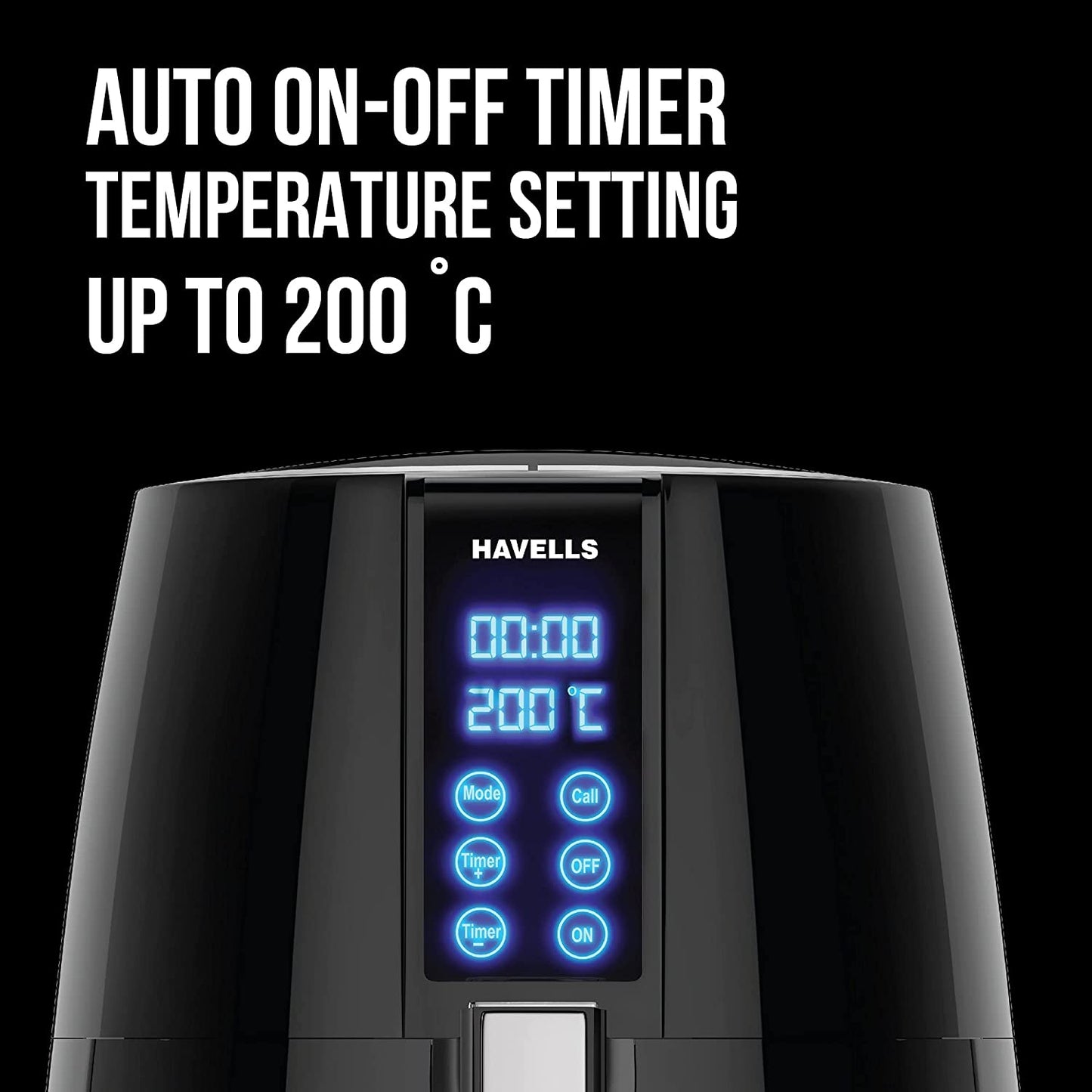 Havells Air Fryer Prolife Digi with 4L Capacity | Digital Touch Panel | Auto On/Off | 60 Min Timer | Basket Release Button | Air Filtration System | 2 Yr Warranty