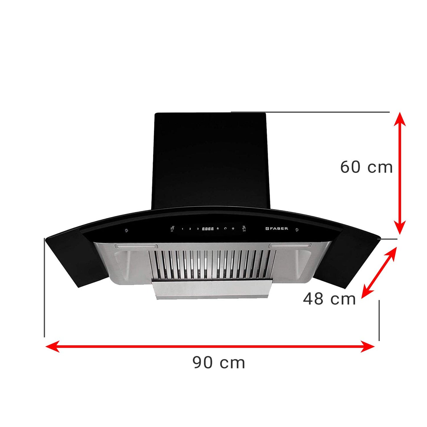 FABER AUTO CLEAN TOUCH CONTROLLED CHIMNEY PRIMUS+ENERGY TC HC SC BKN90