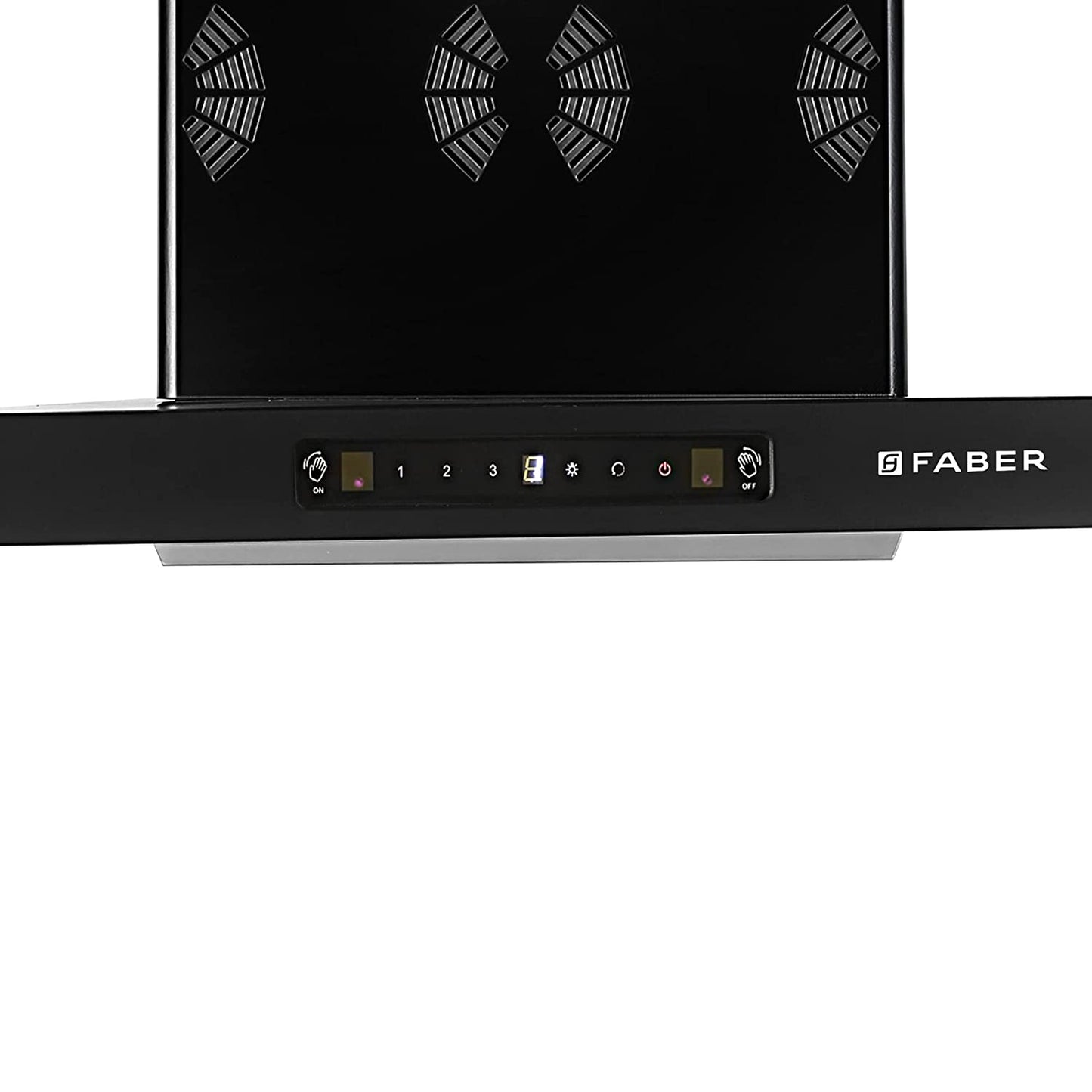 Faber 60 cm 6 way Silent Suction,1250 m³/hr Auto-Clean Kitchen Chimney (HOOD BONITO 3D IND HC SC FL BK 60, Filterless technology, Touch & Gesture Control, Black)